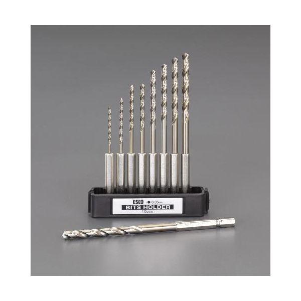 【個人宅配送不可】直送 代引不可 エスコ EA824BL-59  2．0−6．0mm 9本組六角軸ショートドリルセット CO−HSS EA824BL59【キャンセル不可】