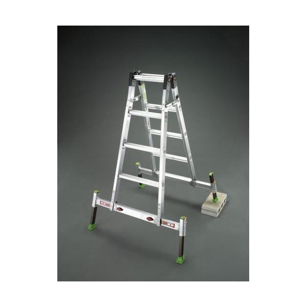 【個人宅配送不可】直送 代引不可 エスコ EA903FB-120  1．02−1．21m 脚立 アウトリガー一体型 EA903FB120【キャンセル不可】