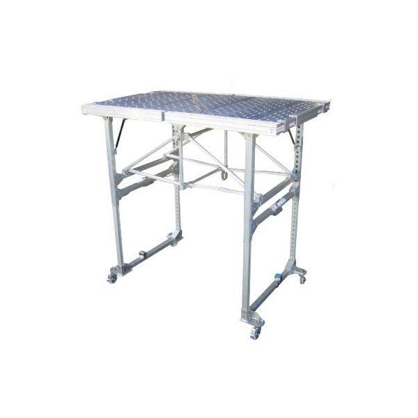 【個人宅配送不可】直送 代引不可 エスコ EA905DF-101  1100x1785x1140−1750mm 移動式室内足場台 EA905DF101【キャンセル不可】
