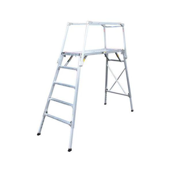 【個人宅配送不可】直送 代引不可 エスコ EA905DF-51  105−141cm 足場台 調整脚・セーフティーガード付 EA905DF51【キャンセル不可】