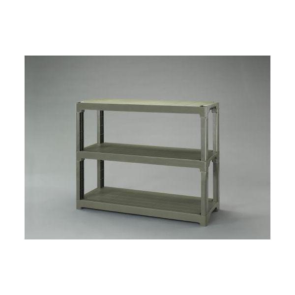 【個人宅配送不可】直送 代引不可 エスコ EA976AL-43  1200x450x 944mm／3段 プラスチック棚 OD色 EA976AL43【キャンセル不可】