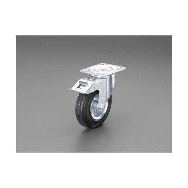 【個人宅配送不可】直送 代引不可 エスコ EA986GL-23  160mm キャスター 自在金具・ブレーキ付／耐熱 EA986GL23【キャンセル不可】