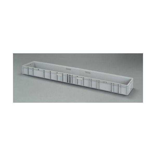 【個人宅配送不可】直送 代引不可 エスコ EA506AF-133  1340x335x195mm／68．2L コンテナ ライトグレー EA506AF133【キャンセル不可】