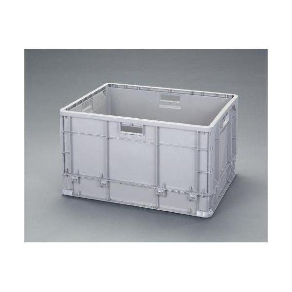 【個人宅配送不可】直送 代引不可 エスコ EA506AF-144 670x503x565mm／164L コンテナ ライトグレー EA506AF144【キャンセル不可】