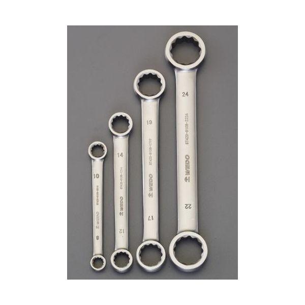 エスコ EA616BS-100 直送 代引不可 4本組／8−24mm 両口メガネレンチ ステンレス製 EA616BS100 個人宅配送不可 エスコ EA616BS-100 直送 代引不可 4本組／8−