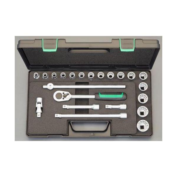 【個人宅配送不可】直送 代引不可 エスコ EA617DC-16  1／2”DR ソケットレンチセット EA617DC16【キャンセル不可】