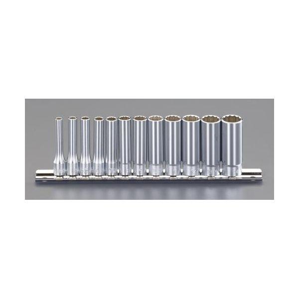 【個人宅配送不可】直送 代引不可 エスコ EA618AH  1／4”DR／4−14mm ディープソケットセット【キャンセル不可】