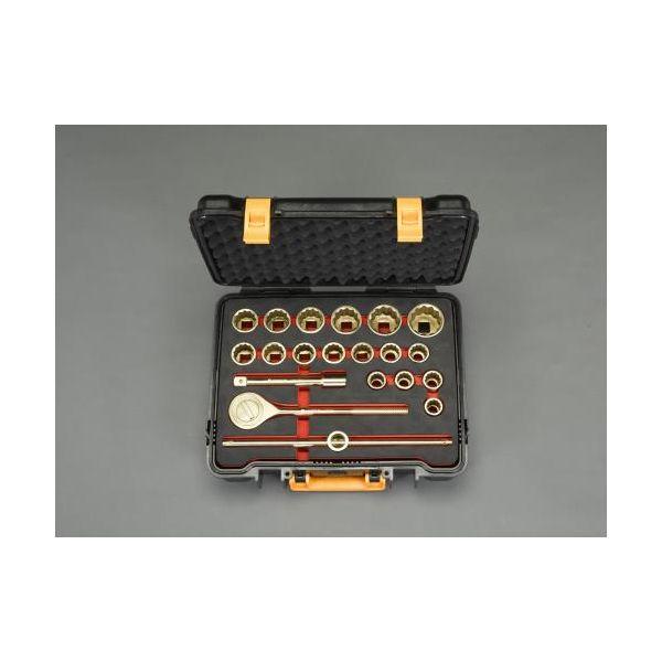 【個人宅配送不可】直送 代引不可 エスコ EA643FD-101  3／4”DR／20点 ソケットレンチセット ノンスパーキング EA643FD101【キャンセル不可】