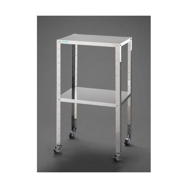 【個人宅配送不可】直送 代引不可 エスコ EA956MV-11A  460x310x809mm ／2段 ワゴン ステンレス製 EA956MV11A【キャンセル不可】