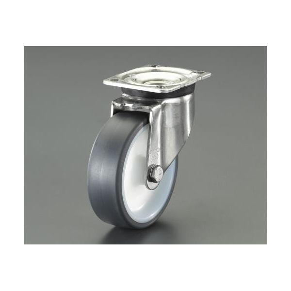 【個人宅配送不可】直送 代引不可 エスコ EA986LH-125A  125mm キャスター 自在金具・ステンレス製 EA986LH125A【キャンセル不可】