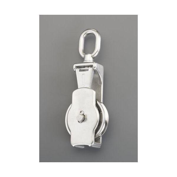 【個人宅配送不可】直送 代引不可 エスコ EA987SP-14 102．0mm ロープ用 リング付滑車 ステンレス製 EA987SP14【キャンセル不可】 18,894円