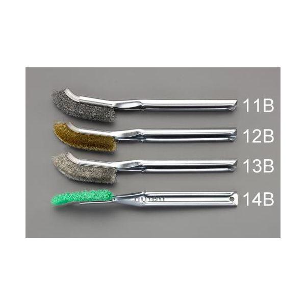 エスコ EA109GH-12B 225mm ブラシ 真鍮製／曲／10本 EA109GH12B【キャンセル不可】