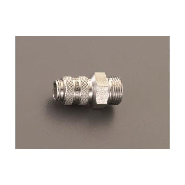 エスコ EA140GJ-3 G 3／8” 雄ねじカップリング ステンレス製／ワンプッシュ EA140GJ3【キャンセル不可】