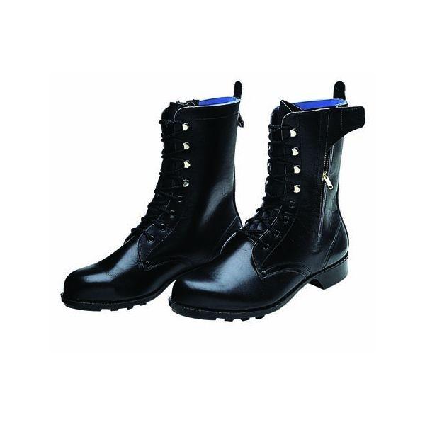 【個人宅配送不可】【個数：1個】4979058019813 直送 代引不可 ドンケル 安全靴 長編上ブーツ ファスナー付 ラバー1層底 耐滑 604T ブラック 24．0