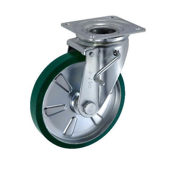 岐阜産研工業 ウカイ SUIJB-250 JBタイプ キャスター サイズ250mm 鋼板製ウレタンゴム SUIJB250