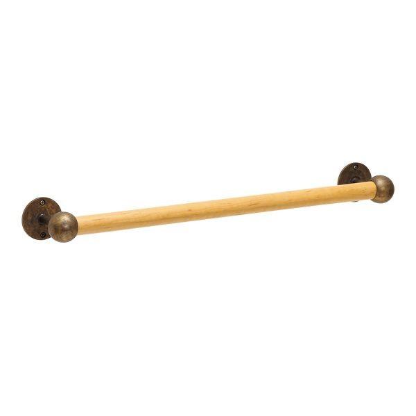 ゴーリキアイランド 640226 真鍮製ウッドタオルバー タオル掛け 古色 70ミリ 真鍮 タオル掛け タオルハンガー アンティーク レトロの通販は 6,582円