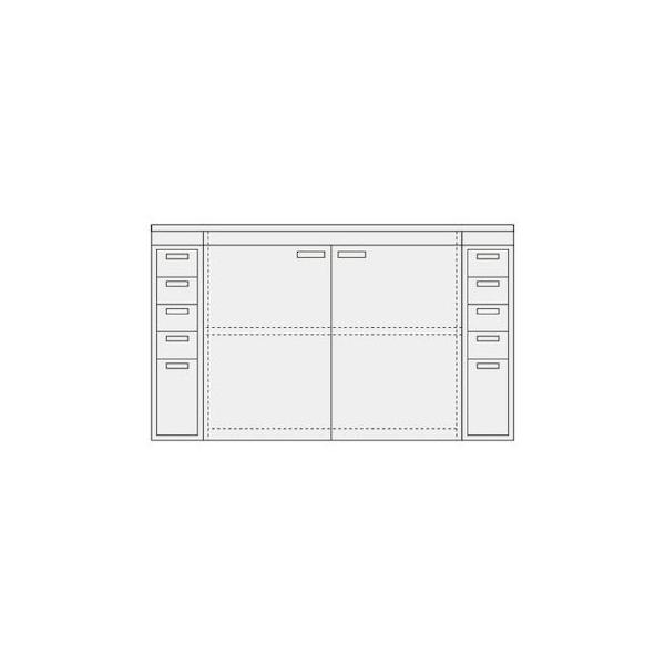 【個人宅配送不可】サカエ SAKAE PN-F84W 直送 代引不可 ピットイン キャビネット 天板付 PNF84W