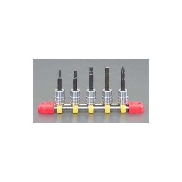 エスコ EA618NR-20 1／4”DR／＋No，2x六角3−6mmビットソケットセット 5個組 EA618NR20 5,458円