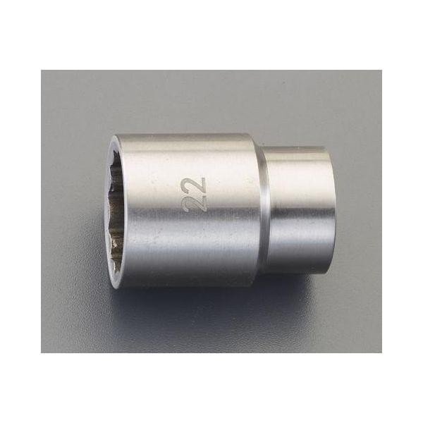 エスコ EA618SA-118 1／2”DR／18mm ソケット ステンレス製 EA618SA118