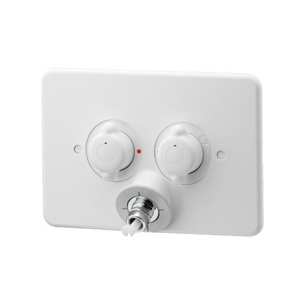 カクダイ 127-102-W 洗濯機混合栓立上り用 127102W 洗濯機用混合栓 自動閉止機構付き KAKUDAI ホワイトの通販は 14,767円