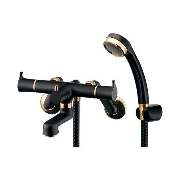 カクダイ 139-020K-D 2ハンドルシャワー混合栓 黒 139020KD マット