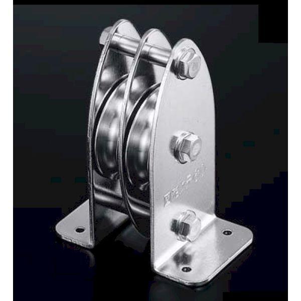 アイオウル K60-11 固定ブロック タテ型2車60mm 枠／車材：ステンレス 使用軸受ステンレス含油メタル K6011