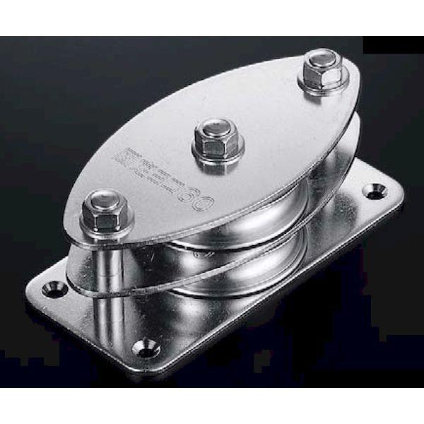 アイオウル K60-12B 固定ブロック ヨコ型2車60mm 枠／車材：ステンレス 使用軸受ベアリング SS＃608ZZ K6012B