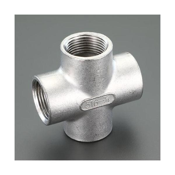 【個人宅配送不可】直送 代引不可 エスコ EA469AR-315A  Rc1・1／2” クロス継手 ステンレス製 EA469AR315A