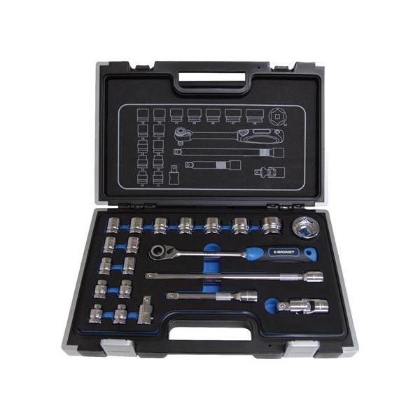 【個人宅配送不可】直送 代引不可 エスコ EA617DC-57  1／2”DR 21個組 ショートソケットレンチセット EA617DC57
