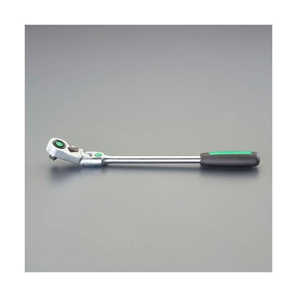 【個人宅配送不可】直送 代引不可 エスコ EA617XR-43  1／2”DR／416mm ラチェットハンドル 首振型 EA617XR43