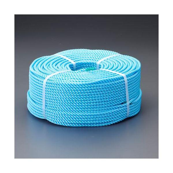 【個人宅配送不可】直送 代引不可 エスコ EA628HC-8 8mmx200m ポリエチレンロープ 三つ打ち EA628HC8