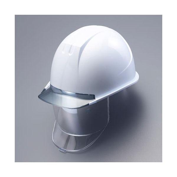 【個人宅配送不可】直送 代引不可 エスコ EA998BD-11  ヘルメット 大型シールドレンズ付／白 EA998BD11