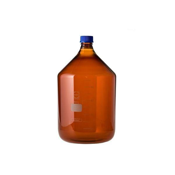 アズワン 1-1961-13 ねじ口瓶丸型茶褐017210−10000【1本】 1196113 青キャップ付 10L ねじ口びん