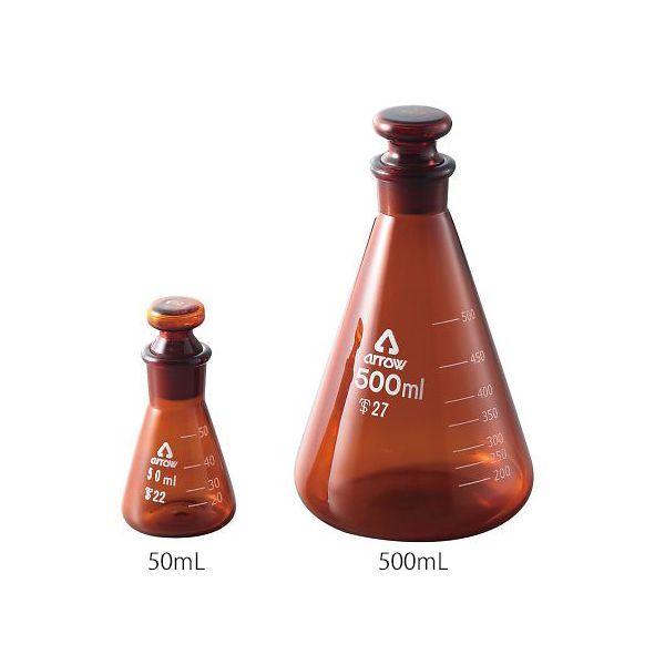 アズワン 3-9677-05 共栓三角フラスコ 500mL【1個】 3967705