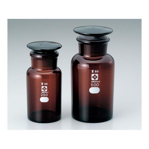 アズワン 4-5032-06 共通摺合わせ広口試薬瓶茶褐色1000ml【1本】 4503206