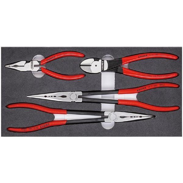 クニペックス KNIPEX 002001V16 プライヤーセット ウレタントレイ入り