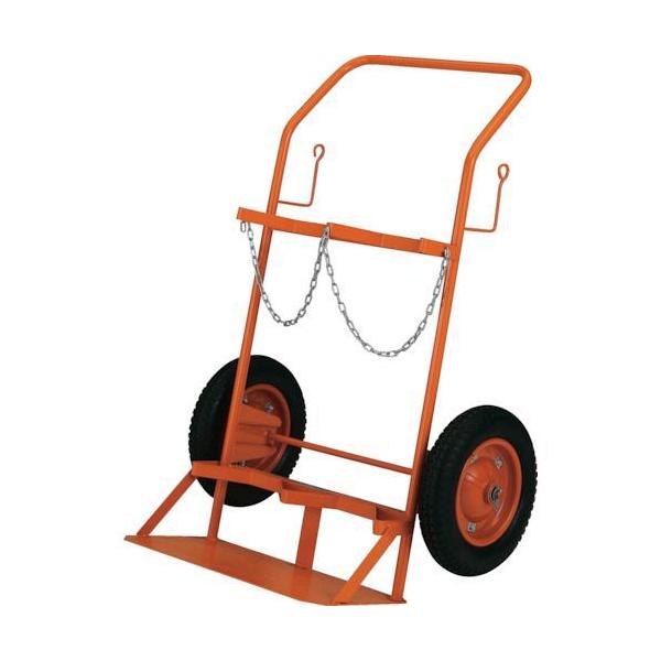 【個人宅配送不可】【納期-約1.5ヶ月】トラスコ中山 TRUSCO HT-66N 直送 代引不可 ボンベ台車 標準型 酸素・アセチレンボンベ二本積用 HT66N 285-2454