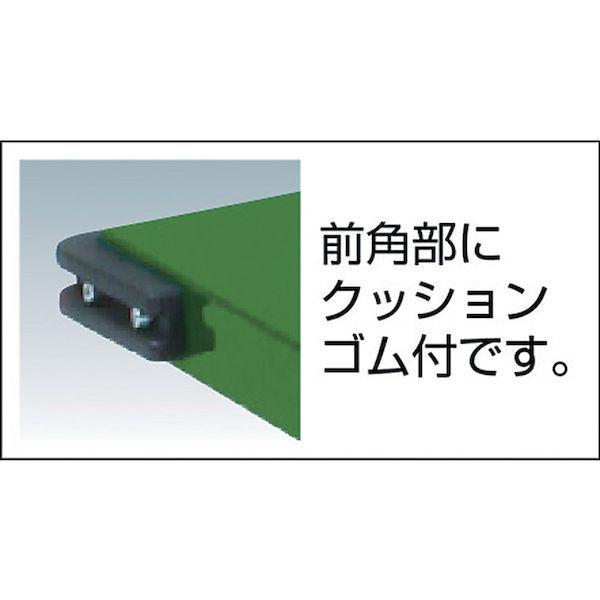 【個人宅配送不可】トラスコ中山（TRUSCO） SH-1NAC GN 直送 代引不可 鋼鉄製運搬車 １２００Ｘ７５０ Φ２００エアキャスター 緑_3