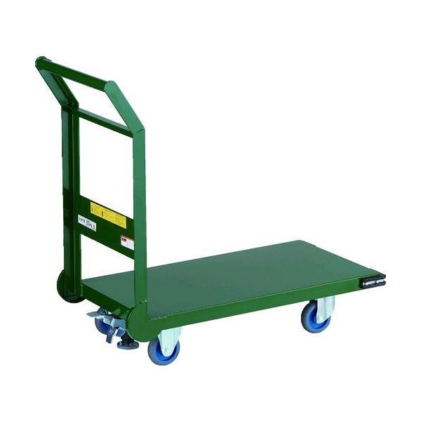 【個人宅配送不可】トラスコ中山（TRUSCO） SH-3NAC GN 直送 代引不可 鋼鉄製運搬車 ８００Ｘ４５０ Φ１００エアキャスター 緑