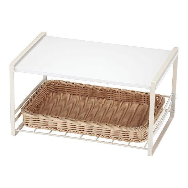 DLT1901 洗えるバスケット付レンジ上ラック WF−17 ホワイト