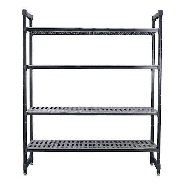 360ソリッド型 カムシェルビングセット 36×107×H163cm 4段 業務用組立棚（9-1186-0120） ３６０ソリッド型 カムシェルビングセット ３６×１８２×Ｈ１４３cm ５