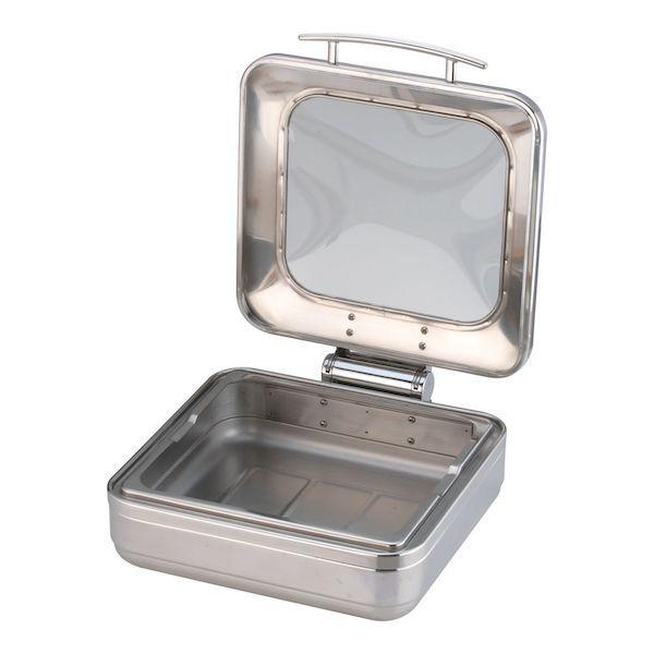 NKV4601 ロイヤル角チェーフィング フードパン無 ガラスカバー式2／3 J302