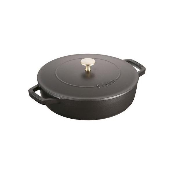 新品 ストウブ ブレイザー・ソテーパン ブラック 24cm 40511-473