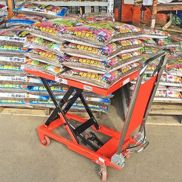 【個数：1個】和コーポレーション KAZ KT-150HX 直送 代引不可 【荷下ろし設備または人員2名以上必要】油圧テーブル運搬車 KT150HX_2
