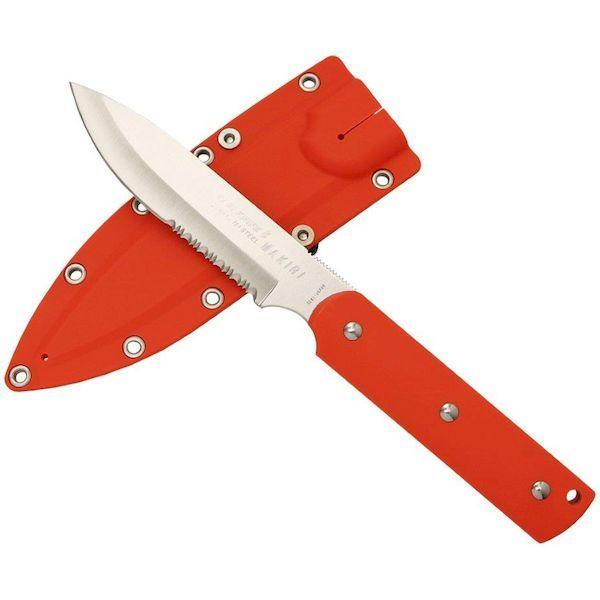 4956856704592 SABI KNIFE−8 マキリスポーツ 朱 半波刃 11529 104275【キャンセル不可】