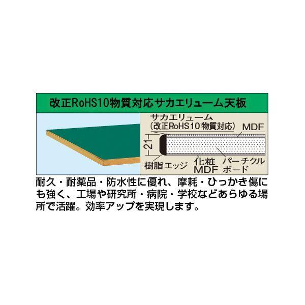 【個人宅配送不可】サカエ SAKAE CB-187FEN 直送 代引不可 中量作業台CBタイプ 改正RoHS 10物質対応／移動式／均等耐荷重300kg／H740／座り作業用 CB187FEN_1