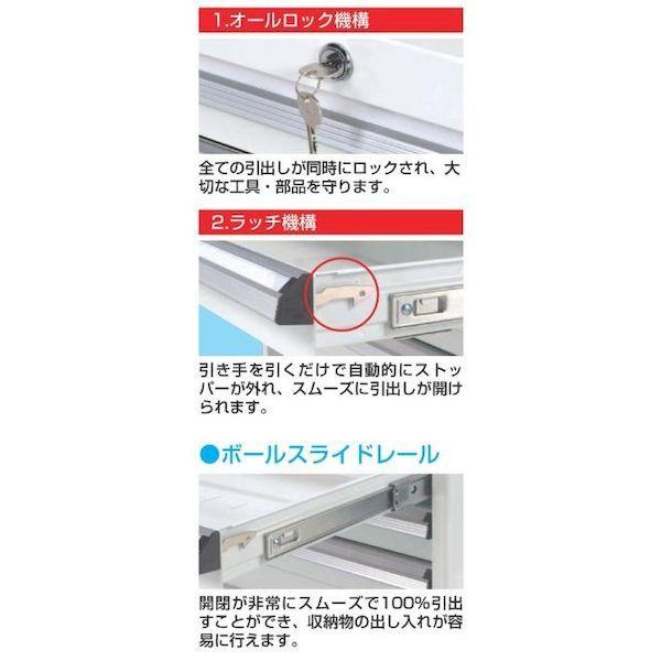 【個人宅配送不可】サカエ SAKAE CV-1061W 直送 代引不可 キャビネットワゴン CV1061W_1