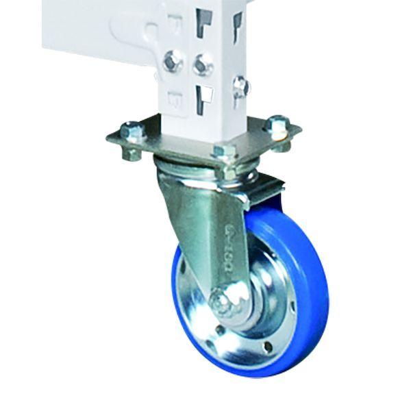 SAKAE/サカエ スーパーキャスターラック(ナイロンウレタン車) SPR-3324MRNUI サカエ ニューCSスーパーワゴン(パールホワイト) 全輪旋回 ナイロン