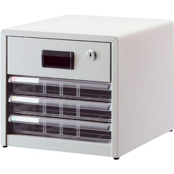 ナカバヤシ AL-R4ﾆﾕ-ｸﾞﾚ- アバンテV2レターケース A4 浅3段×鍵付1段 ニューグレー ALR4ﾆﾕｸﾞﾚ