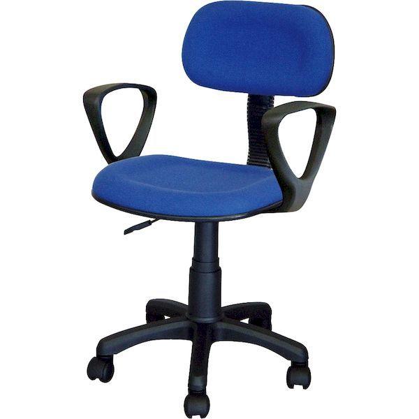 ナカバヤシ CNE-102B/B OAチェア ローバック 肘付き ブルー CNE102B/B